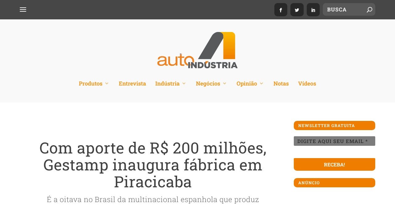 AutoIndústria coverage of the Gestamp plant