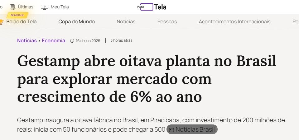 Portal Tela coverage of the Gestamp opening