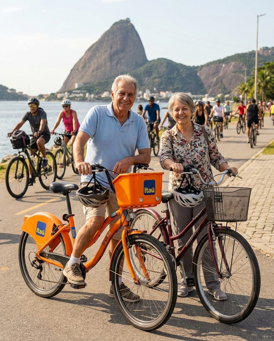 Older riders taking part in BiciRio